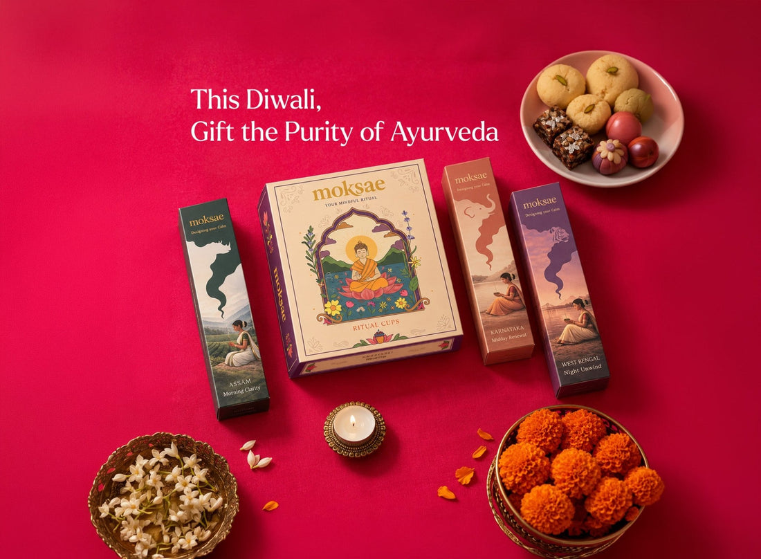 Moksae Festival Gift Combo — Herbal Incense & Sambrani Set - MoksaeMoksae Festival Gift Combo — Herbal Incense & Sambrani Set