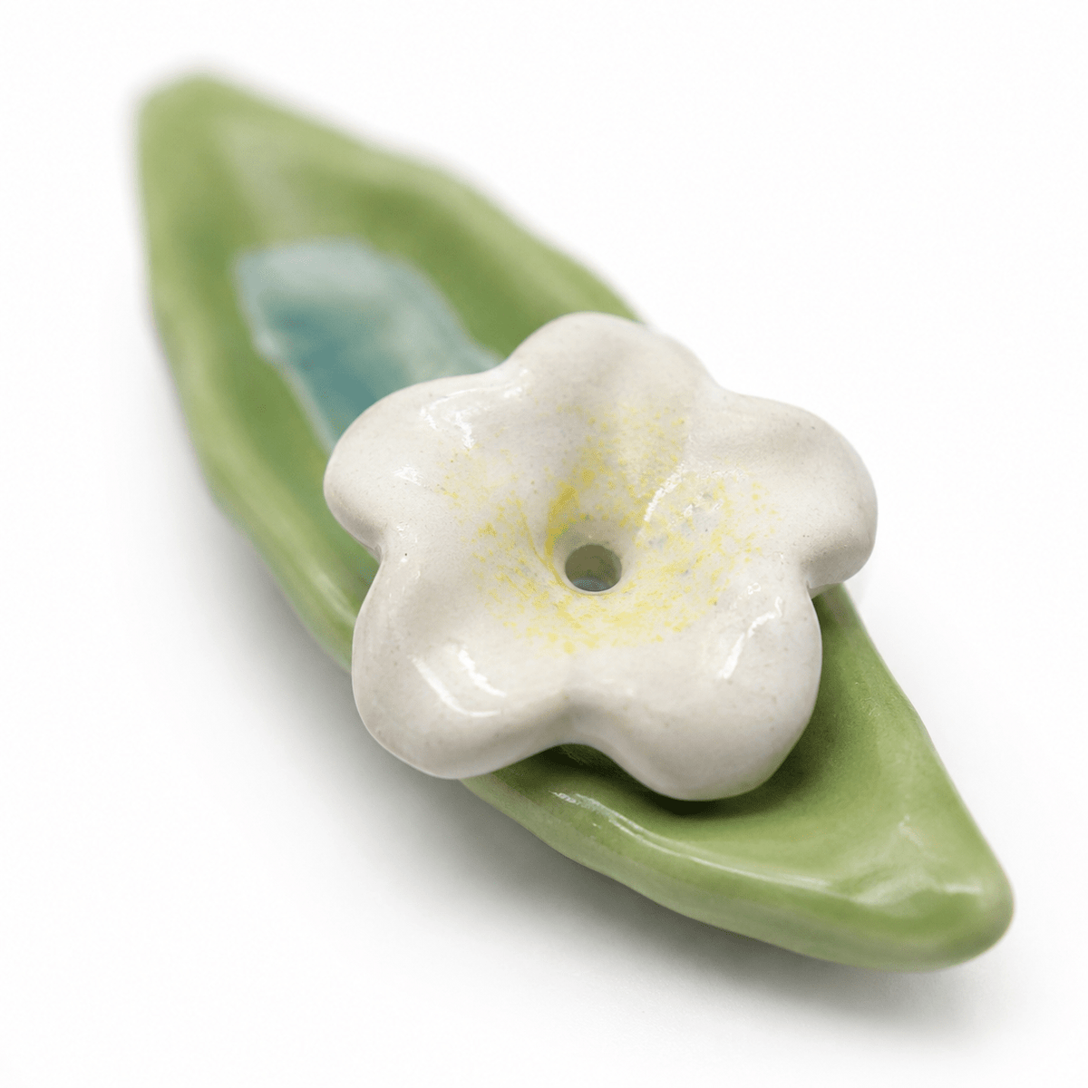 Ceramic Leaf Incense Holder - MoksaeCeramic Leaf Incense Holder