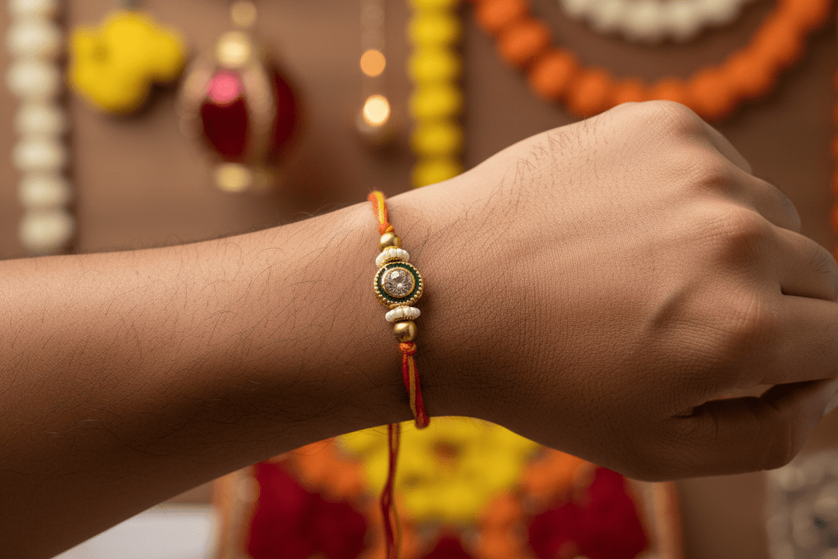 Crystal Rakhi — Handmade luxury - MoksaeCrystal Rakhi — Handmade luxury