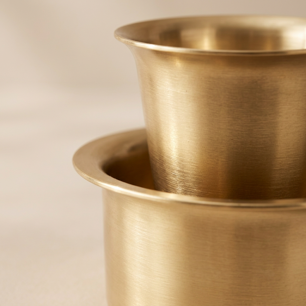 Minimal luxury side-view coffee set