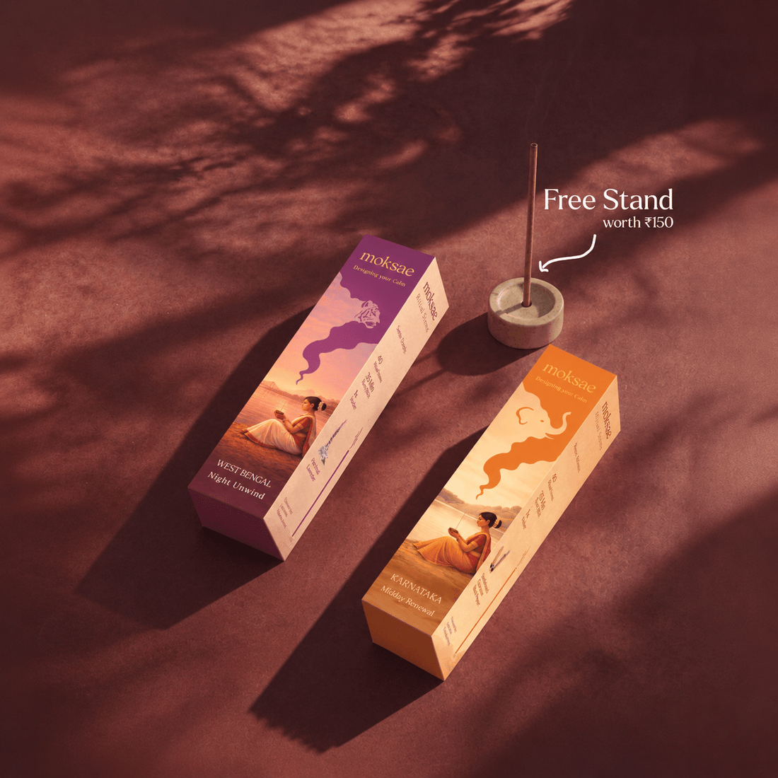 Sandalwood & Lavender Bambooless Incense | The Slow Down Set - MoksaeSandalwood & Lavender Bambooless Incense | The Slow Down Set