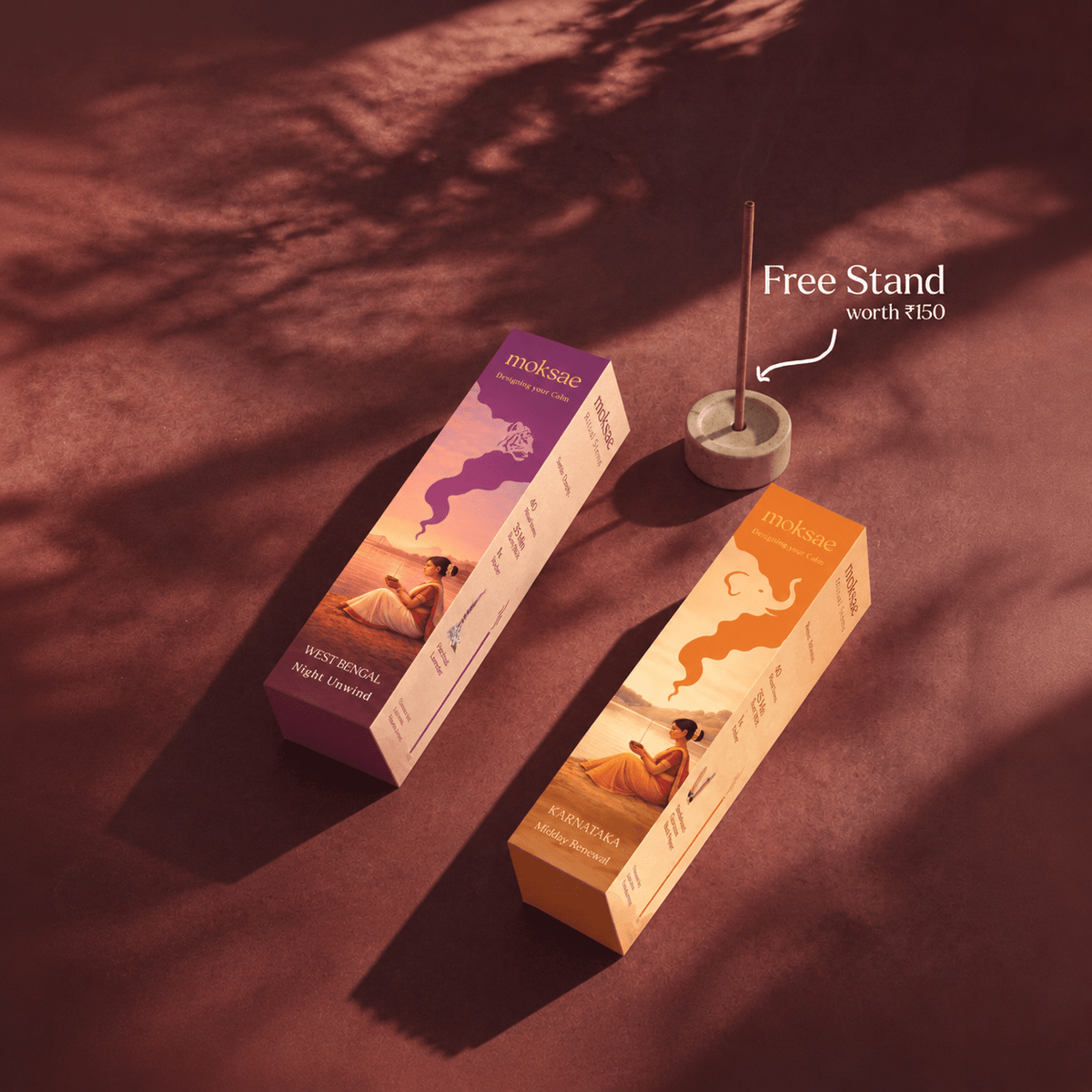 Sandalwood & Lavender Bambooless Incense | The Slow Down Set - MoksaeSandalwood & Lavender Bambooless Incense | The Slow Down Set