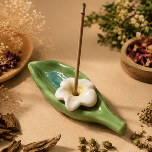 Ceramic Leaf Incense Holder