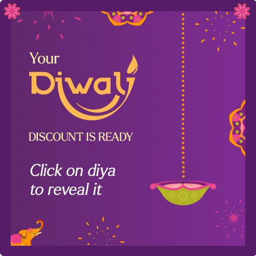 Your Diwali Discount is Ready - Click on diya to reveal it