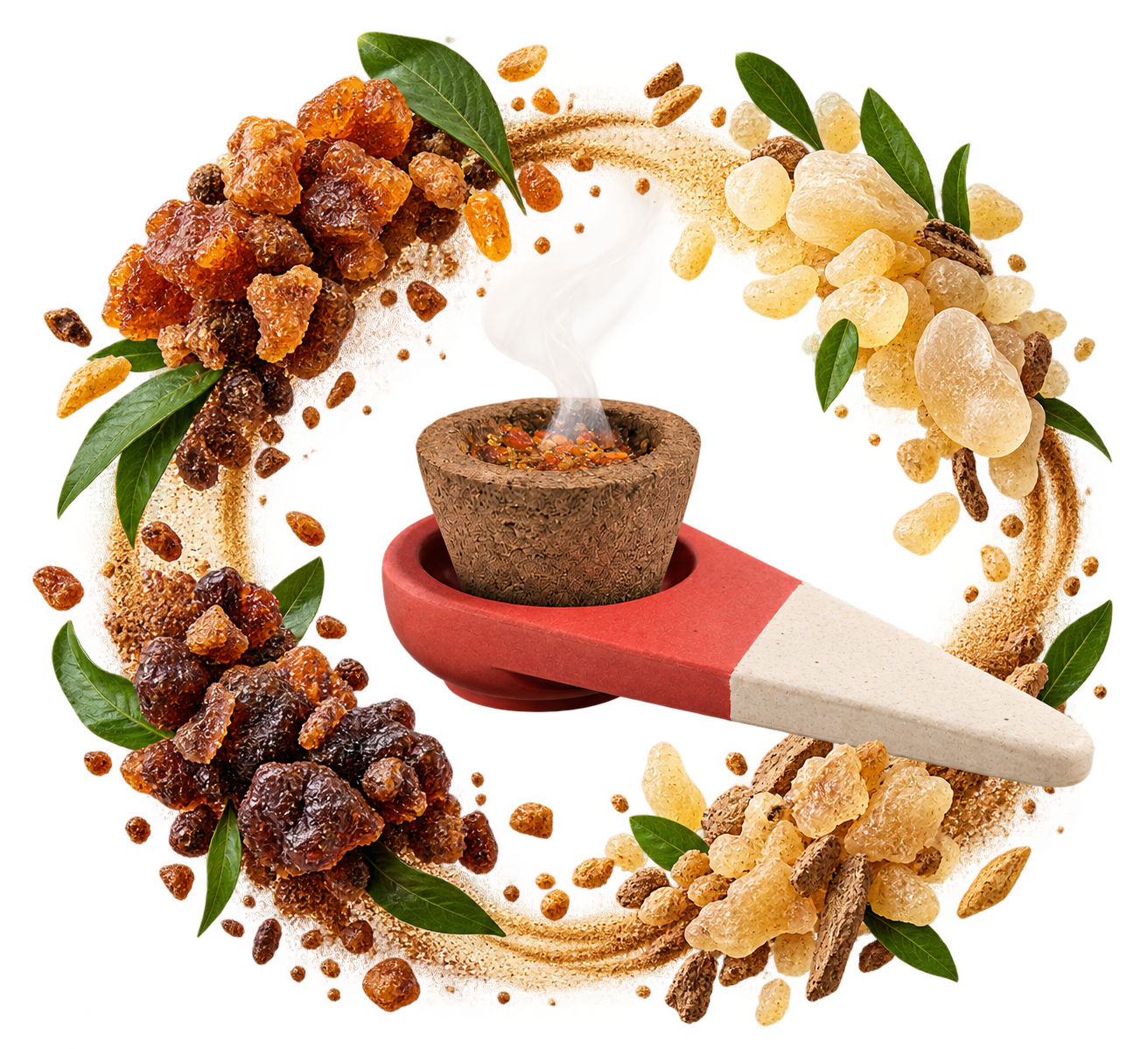 Moksae Havan Cup Sacred Resins and Herbal Ingredients